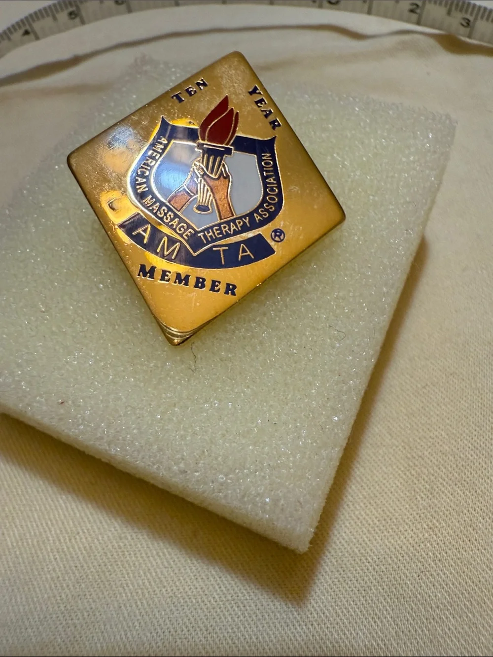 AMTA Ten Year Member Gold-Tone Lapel Pin -